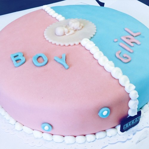 Geboortetaart & gender reveal taart bestellen - Brood & Banketbakkerij Sterk Nieuwegein