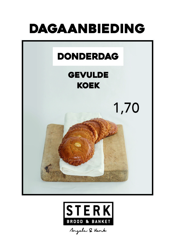 Brood & Banketbakkerij Sterk Nieuwegein - Dagaanbieding - Donderdag Brood & Banketbakkerij Sterk Nieuwegein - Dagaanbieding - Donderdag